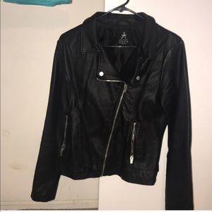 Black leather jacket